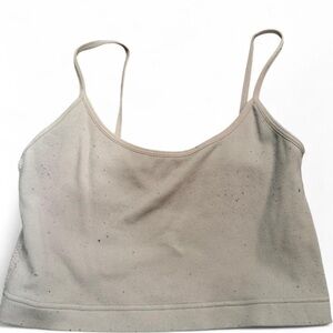 Garage Beige Ribbed Tank Top